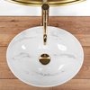 Rea SOFIA NATURE MARBLE keramické umývadlo na dosku 41 x 34,5 cm U6605
