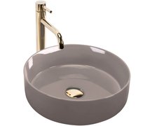 Rea SAMI BEIGE keramické umývadlo na dosku 36 x 36 cm REA-U6382