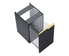 Elita SOHO komoda s košom Čierna matná, 40 x 63,5 x 45,3 cm RE080402047160