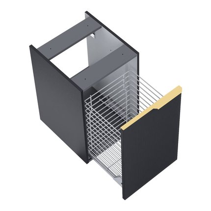 Elita SOHO komoda s košom Čierna matná, 40 x 63,5 x 45,3 cm RE080402047160