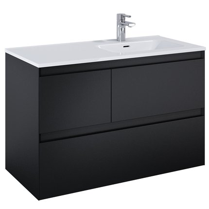 Elita SPLIT skrinka pod umývadlo 100 cm 3S, black matt 168163