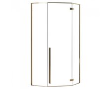 Rea DIAMOND GOLD päťuholníkový sprchový kút 80 x 80 x 195 cm sklo číre K6615