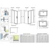 Radaway IDEA BLACK KDJ obdĺžnikový sprchový kút 150 x 110 x 205 cm 387045-54-01L+387053-54-01R