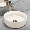 Rea SAMI ECRU SHINY keramické umývadlo na dosku 36 x 36 cm REA-U4590