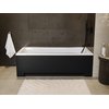 Besco UNI Ryfle Matt Black čelný a bočný panel k vani 170 cm, čierny OAPM-170URB