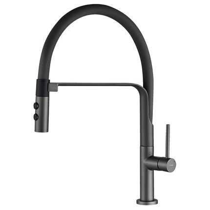 Kuchinox SILUETTO drezová vodovodná batéria s výtokom v tvare „U“, grafit BQU_978D
