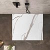 Rea BAZALT CARRARA WHITE štvorcová sprchová vanička 90 x 90 x 2,5 cm, povrch štruktúra, biela K7002