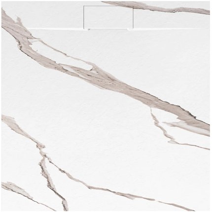 Rea BAZALT CARRARA WHITE štvorcová sprchová vanička 90 x 90 x 2,5 cm, povrch štruktúra, biela K7002