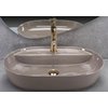 Rea AURA BEIGE SHINY keramické umývadlo na dosku 60,5 x 40,5 cm REA-U6381
