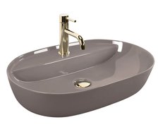 Rea AURA BEIGE SHINY keramické umývadlo na dosku 60,5 x 40,5 cm REA-U6381