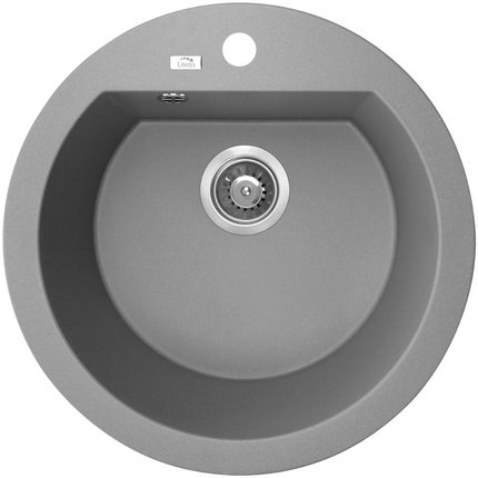 Laveo DAFNE granitový drez 51 x 51 cm, sivý SBD_580T