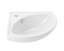 Uptrend – Rohové umývadlo na stenu Corner 56 × 48 cm biele lesklé TR41196