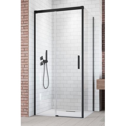 Radaway IDEA BLACK KDJ obdĺžnikový sprchový kút 150 x 110 x 205 cm 387045-54-01R+387053-54-01L