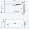 Excellent Wave SLIM – Obdĺžniková akrylátová vaňa do kúpeľne 120 × 70 cm, biely lesk (WAEX.WAV12WHS)