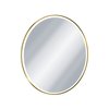 Excellent CORIDO okrúhle LED zrkadlo v hliníkovom ráme 80 cm, vyhrievacia podložka, brúsená zlatá DOEX.CO080.GB