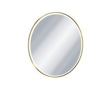 Excellent CORIDO okrúhle LED zrkadlo v hliníkovom ráme 80 cm, vyhrievacia podložka, brúsená zlatá DOEX.CO080.GB
