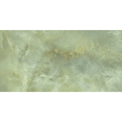 Domino Biloba Green 30,8 × 60,8 cm – lesklý obklad do kúpeľne