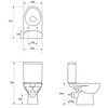 Cersanit PARVA 010 WC kombi odpad vodorovný splachovanie 3/6 L s voľne padajúcim sedátkom K27-002