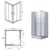 Besco MODERN štvorcový sprchový kút, sklo mrazené 90 x 90 x 165 cm