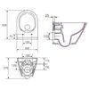 Cersanit CITY WC misa závesná RimFree CleanOn 50,5 x 36 cm so sedátkom Slim, K701-104