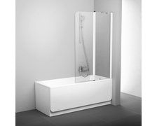 Ravak CHROME 2-dielná vaňová zástena 100 x 150 cm, sklo číre 7QRA0100Z1