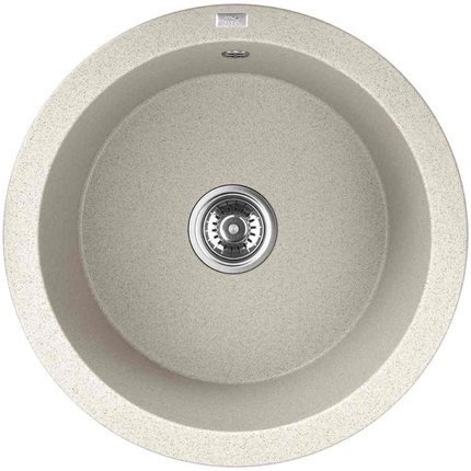 Laveo DAFNE granitový drez bez otvoru pre batériu 51 x 51 cm, bež SBD_488Y
