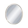 Excellent CORIDO okrúhle LED zrkadlo v hliníkovom ráme 80 cm, vyhrievacia podložka, brúsená meď DOEX.CO080.CB