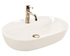 Rea AURA ECRU keramické umývadlo na dosku 60,5 x 40,5 cm REA-U4589