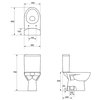 Cersanit PARVA 020 WC kombi odpad zvislý splachovanie 3/6 L s duroplastovým sedátkom K27-003