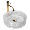 Rea CRISTAL TRANSPARENT sklené umývadlo na dosku 35,5 cm U9670