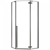 Rea DIAMOND BLACK päťuholníkový sprchový kút 80 x 80 x 195 cm sklo číre K6900