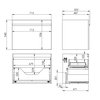 Elita MOODY 70 1S+1S skrinka pod umývadlo  BIELA HG 71,5x54x47,1 cm RE010700038060