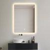 Some LAGO LED obdĺžníkové zrkadlo 80 x 60 cm, vyhrievacia podložka CTL301-80-60