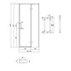 Cersanit LARGA sprchový kút  90 x 80 x 195 cm, profil chróm S932-116+S932-131