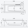 Excellent Wave SLIM – Obdĺžniková akrylátová vaňa do kúpeľne 140 × 70 cm, biely lesk (WAEX.WAV14WHS)