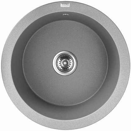 Laveo DAFNE granitový drez bez otvoru pre batériu 51 x 51 cm, sivý SBD_588Y