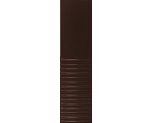Tubadzin GROOVE Brown 2 Gloss STR lesklý obklad 7,8 x 29,8 cm