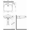 Kolo Geberit NOVA PRO bez bariér keramické umývadlo 55 x 55 cm, bez prapadu M38455000