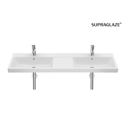Roca GAP keramické umývadlo nástenné 140 x 46 cm, biele SUPRAGLAZE® A3270MUS00