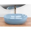 Rea LISA L.BLUE SHINY keramické umývadlo na dosku 49 x 35 cm  REA-U6620
