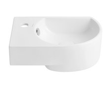 Uptrend – Umývadlo na stenu Devo L 40,5 × 27 cm biele lesklé ľavé STR4295A