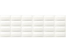 Opoczno White glossy pillow 25x75 cm OP684-004-1
