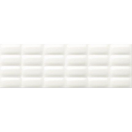 Opoczno White glossy pillow 25x75 cm OP684-004-1