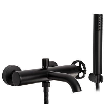 Rea VERTIGO BLACK MAT nástenná vaňová batéria B9669