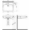 Kolo Geberit NOVA PRO bez barier keramické umývadlo 65 x 55 cm, bez prepadu M38465000
