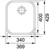 FRANKE Armonia AMX 110-34 nerezový drez 36,9 x 42,9 cm,matný