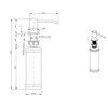 Home Drez Granitový Ready-Max Čierny 77x44x17,5 + batéria elastickým ramenom + dávkovač saponátu