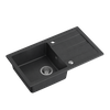 Home Drez Granitový Ready-Max Čierny 77x44x17,5 + batéria elastickým ramenom + dávkovač saponátu