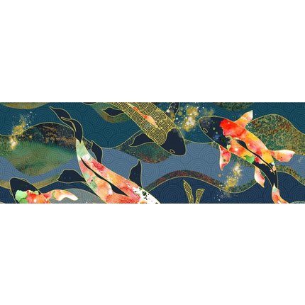 Ceramika Bianca Red Koi 1 dekor matný, rektifikovaný 30 x 90 cm