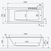 Excellent Wave SLIM – Obdĺžniková akrylátová vaňa do kúpeľne 160 × 70 cm, biely lesk (WAEX.WAV16WHS)